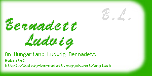 bernadett ludvig business card